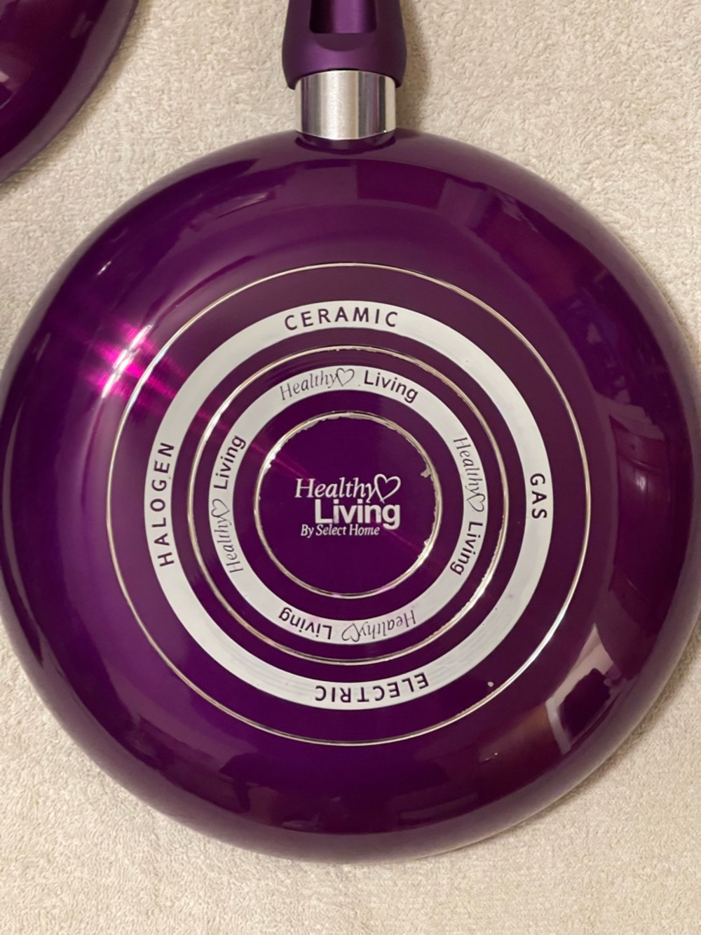 Healthy Living Ceramic Frying Pans (Set of 2)  - Purple
